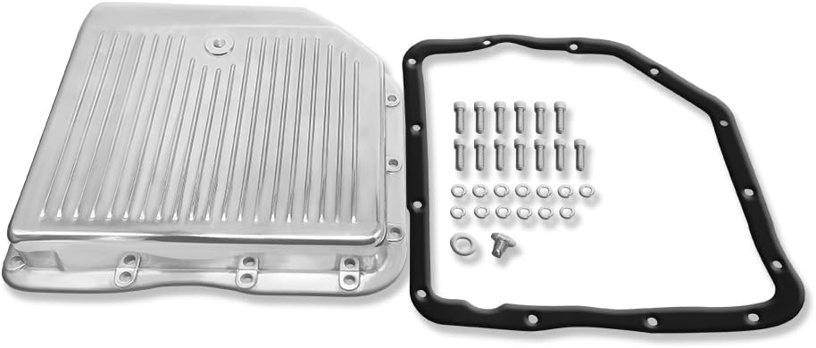 IMOOA transmission pan installed on a TH350 transmission