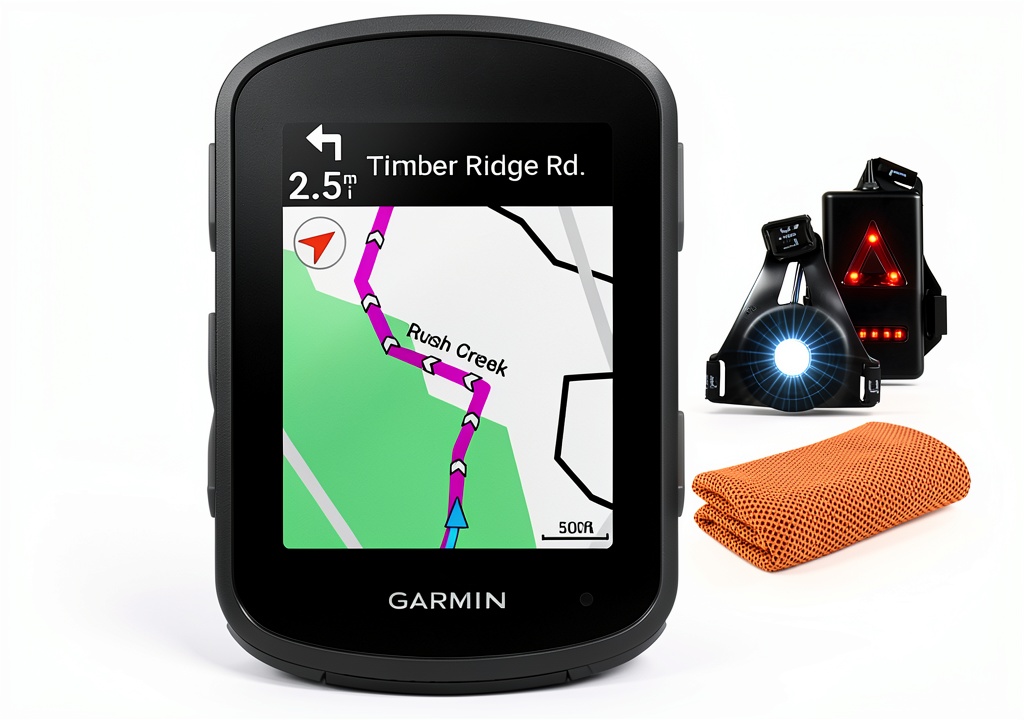 Garmin Edge 540 Solar on a bike handlebar