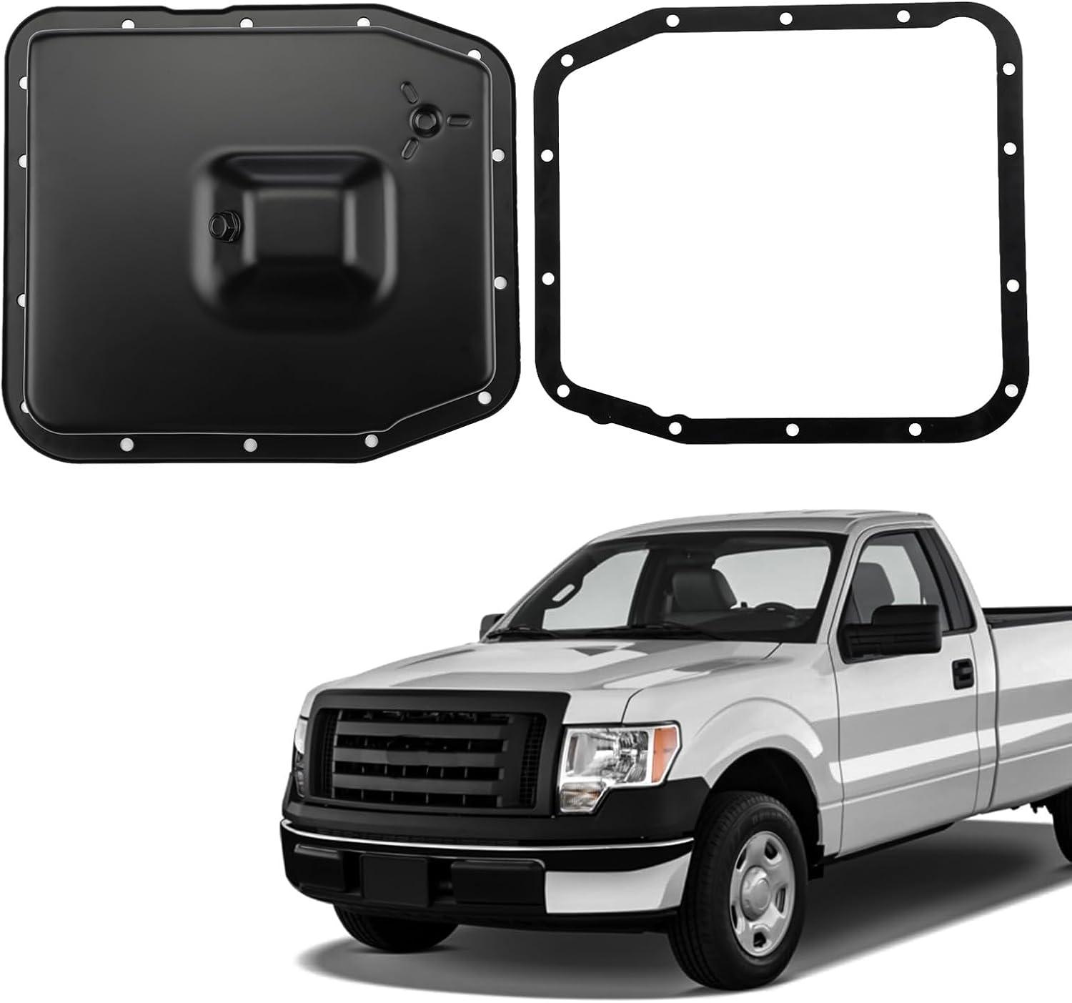 GEARCESS transmission oil pan installed in a Ford F-150 engine bay