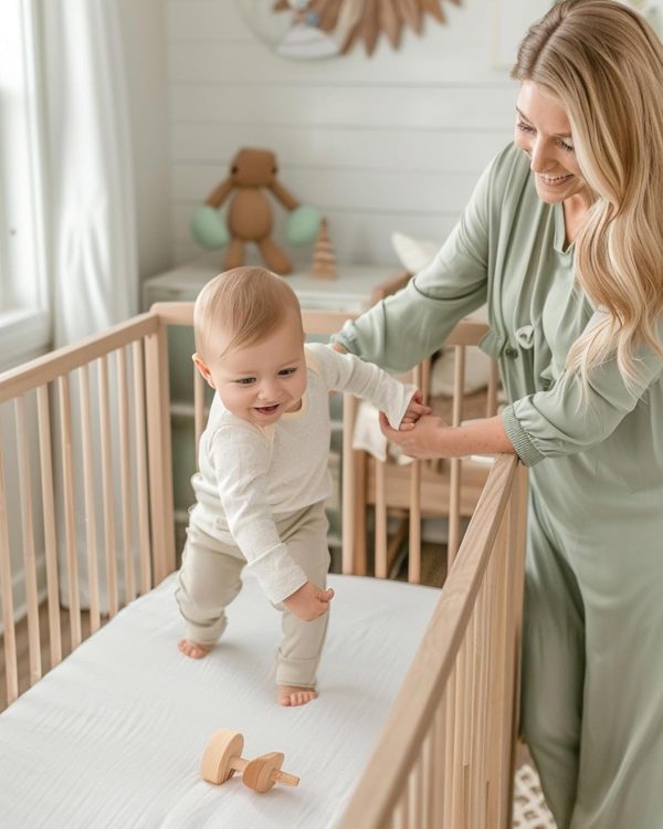 iMMDOKIN Portable Crib Mattress White 38x26x1.5-1