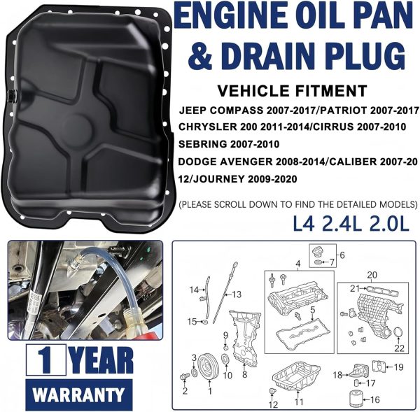 Engine Oil Pan KOONDHEEND Automotive Replacement-1
