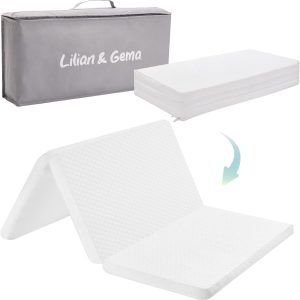 Lilian&Gema Baby Portable Crib Mattress Blue-0