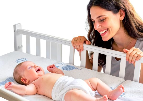 Pink Portable Crib Mattress voomf Baby-6