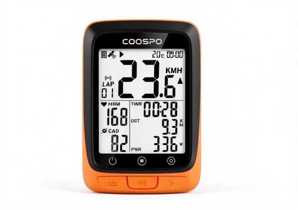CooSpo BC107 GPS Bike Computer Orange Compact LCD-8