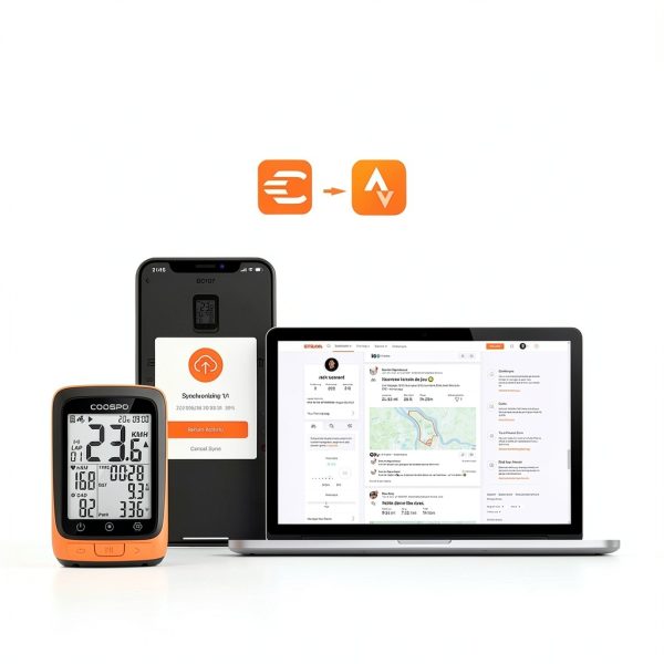 CooSpo BC107 GPS Bike Computer Orange Compact LCD-6