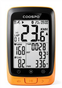 CooSpo BC107 GPS Bike Computer Orange Compact LCD-0
