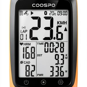 CooSpo BC107 GPS Bike Computer Orange Compact LCD-0