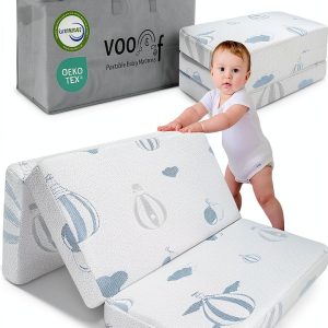 Pink Portable Crib Mattress voomf Baby-0