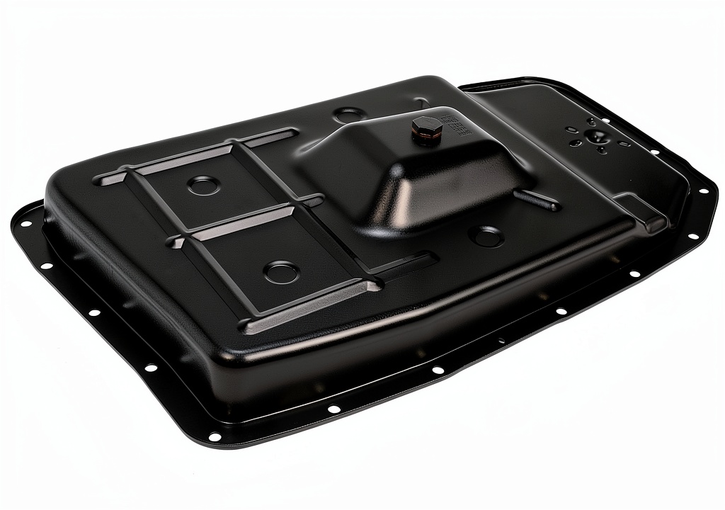 Dorman transmission pan installed in a Ford vehicle