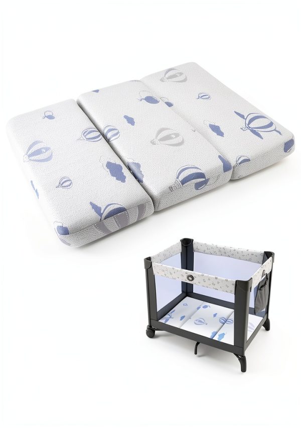 Pink Portable Crib Mattress voomf Baby-2