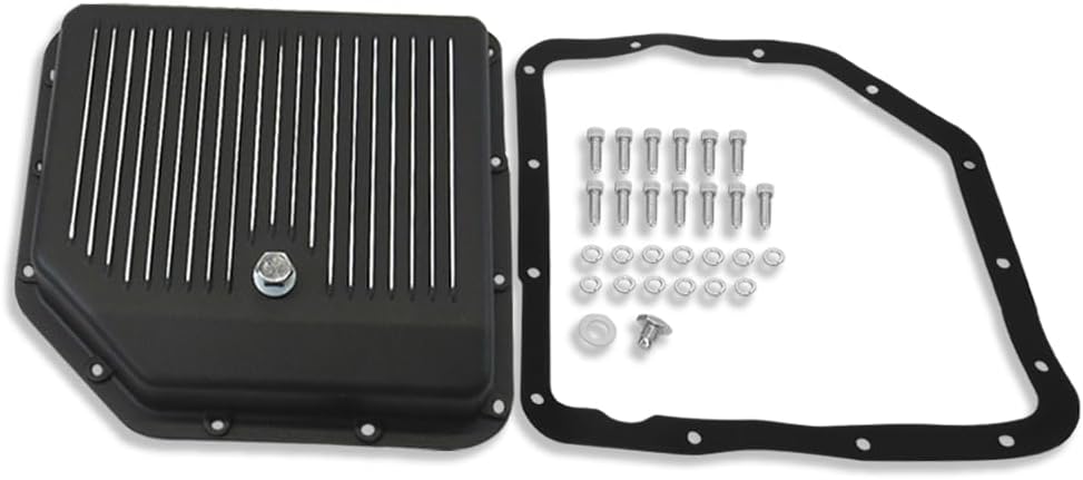 IMOOA transmission pan installed on a Chevy TH350 transmission