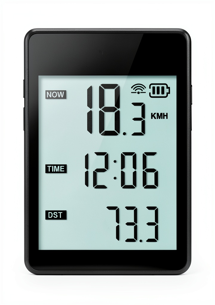 BPOMTF Cycling GPS Unit on a handlebar