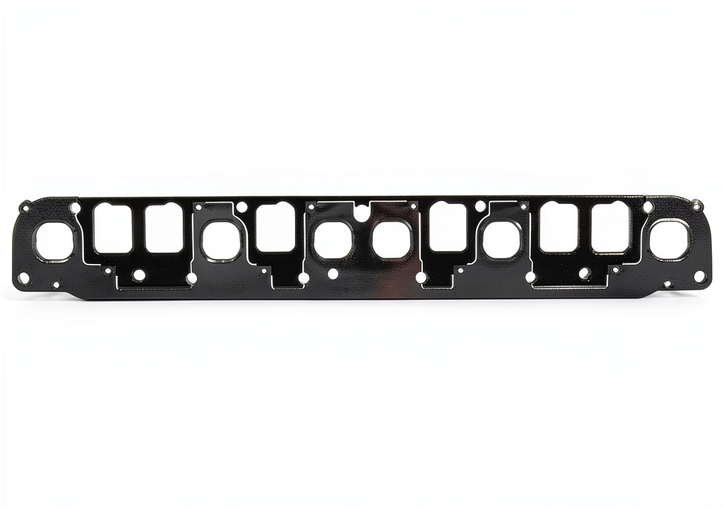 PartCatalog intake and exhaust manifolds gasket installed on a vehicle engine