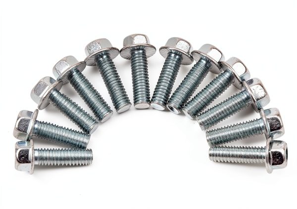 BEONEO Intake Gasket Bolts 24-Piece Zinc Coated for Chevy Small Block-4