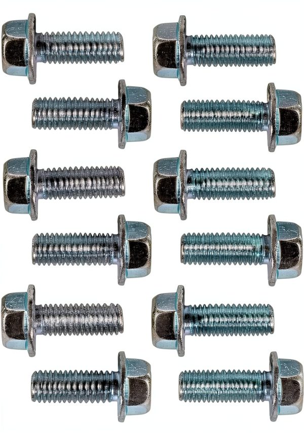 BEONEO Intake Gasket Bolts 24-Piece Zinc Coated for Chevy Small Block-3