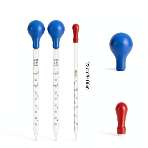 Glass Pipettes Dropper 3 piece 10ml & 3ml Graduated Set by BOHUIZ-1