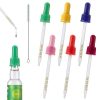Glass Dropper Pipettes JAYOBGO 1ML Graduated, Colorful Cap, 6‑Piece-0