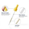 Glass Dropper Pipettes JAYOBGO 1ML Graduated, Colorful Cap, 6‑Piece-2