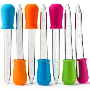 Yiasangly 5ml Liquid Droppers Clear Silicone Pipettes – 8 Pack-0