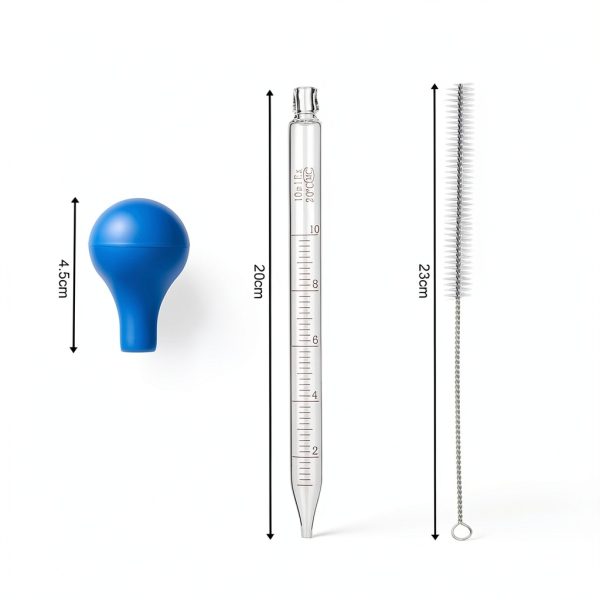 Glass Pipettes Dropper 2pcs 10ml by ADULLPONY with Rubber Caps-1