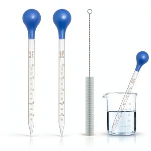 Glass Pipettes Dropper 2pcs 10ml by ADULLPONY with Rubber Caps-0