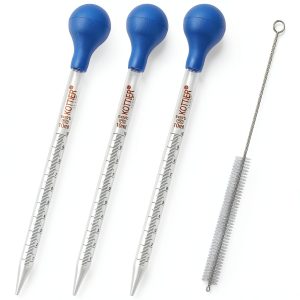 Glass Pipettes Dropper 3Pcs 10ml Graduated with Rubber Bulb Omoojee-0