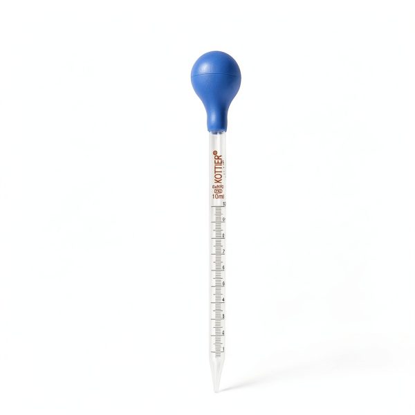 Glass Pipettes Dropper 3Pcs 10ml Graduated with Rubber Bulb Omoojee-2